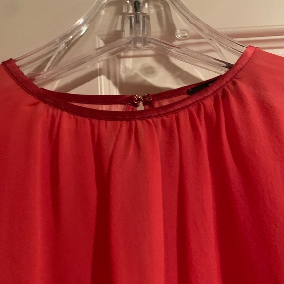 Elisabetta Franchi Red Blouse with Satin Trim - Picture 2 of 5